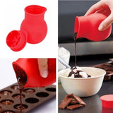 Silicone Chocolate Melting Pot Mould Butter Sauce Milk Baking Pouring Kitchen Heat Microwave cooking tools kitchen gadgets