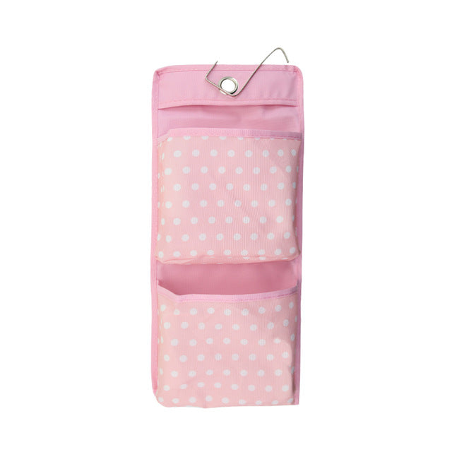 Large Pocket Dot Oxford Cloth Storage Bag Wall Door Hanging Storage Bag Sundries Storage Organizers