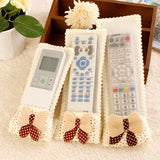 Bowknot 3Size TV Remote Control Case Air condition Control Cover Textile Protective Bag TV Air Condition Protector