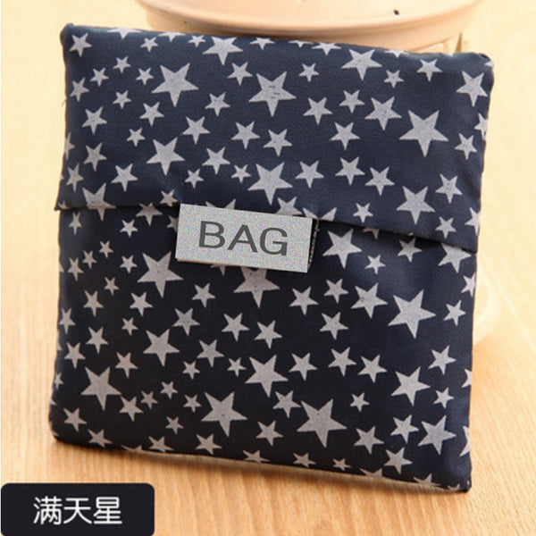 Fashion portable women shopping bag creative printing Oxford cloth folding Ladies bag Kitchen storage bags home accessories