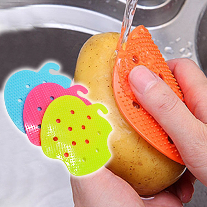 Apple shape Multi-function Vegetable & Fruit Brush Potato Easy Cleaning Tools Kitchen Home Gadgets Secondary image