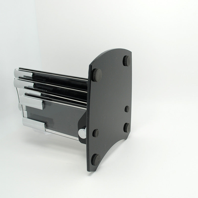 Beautiful acrylic kitchen ceramic knife holder, kitchen knife stand block for 3'' 4'' 5'' 6'' knives with one peeler