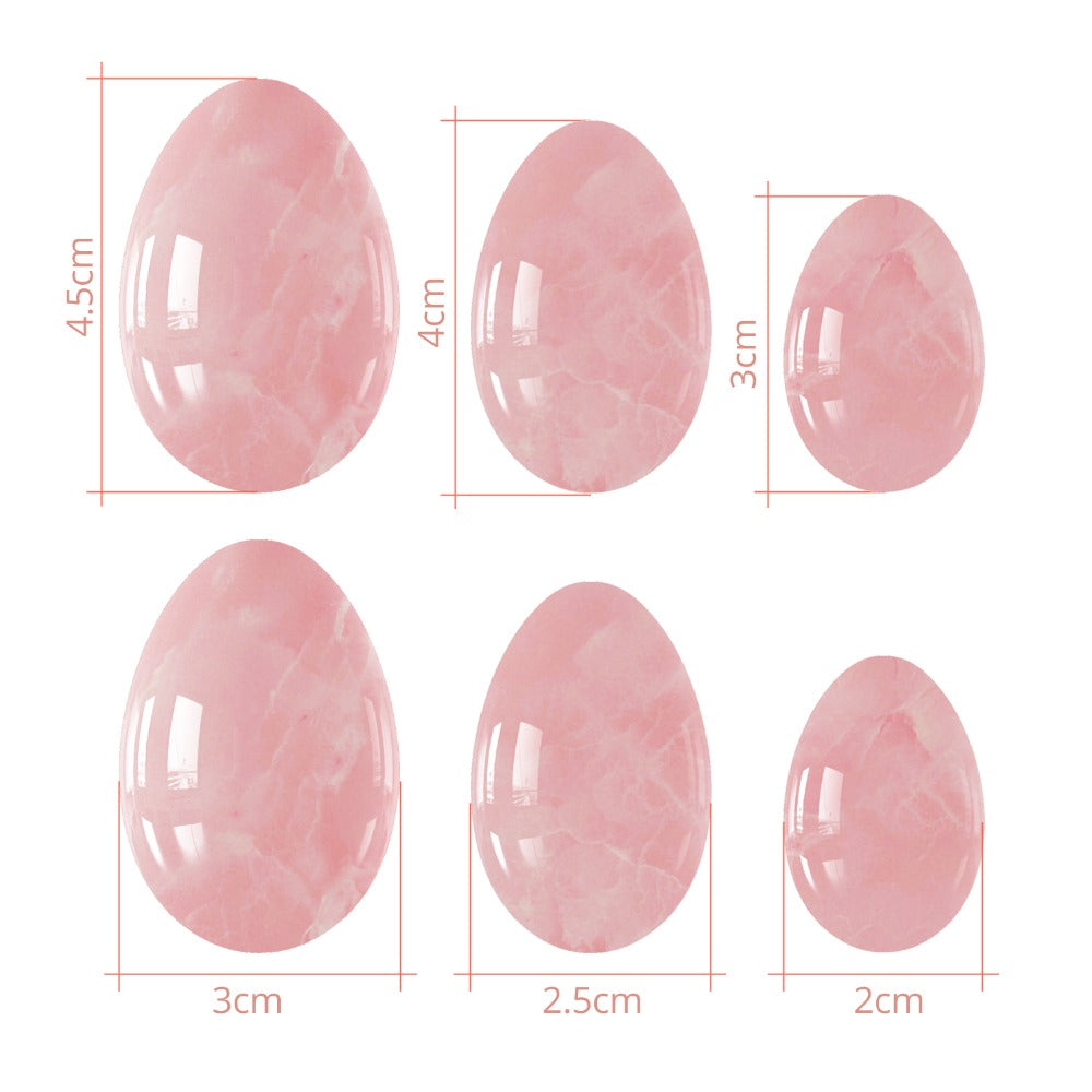 Rose Quartz Yoni Egg Jade Eggs Women Kegel Exerciser Jade Massager Vaginal Muscles Tightening Ball Crystal Kegel Eggs
