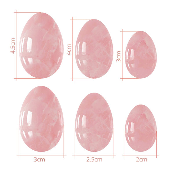 Rose Quartz Yoni Egg Jade Eggs Women Kegel Exerciser Jade Massager Vaginal Muscles Tightening Ball Crystal Kegel Eggs