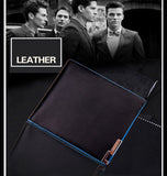 Korean hit color High quality PU leather clutch Short wallet color purse money clamps purse for men