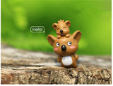 XBJ161 Mini 6pcs Mother and son koala decoration supplies moss micro landscape deco  Garden deco Creative handicrafts