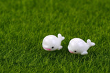 XBJ040 Artificial White Dolphin fairy garden mini gnomes moss terrariums resin crafts figurines for garden decoration