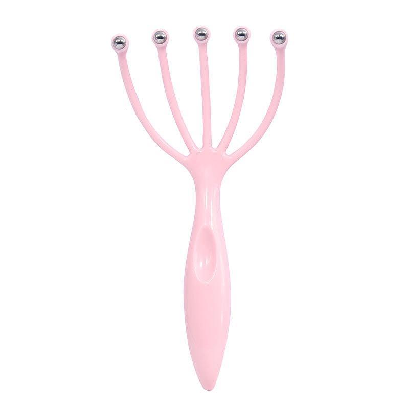 Five Finger Relax Massager Head Hair Held SPA Scalp Neck Stress Release Head Physician Steel Ball Massage Relaxation 1Pc