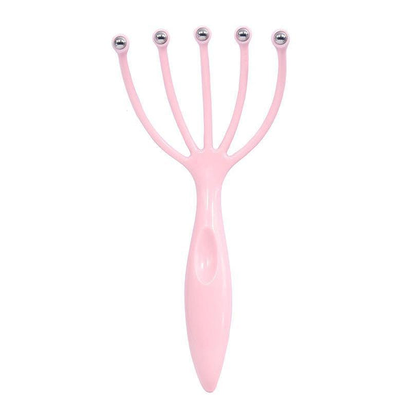 Five Finger Relax Massager Head Hair Held SPA Scalp Neck Stress Release Head Physician Steel Ball Massage Relaxation 1Pc