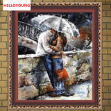 DIY 5D Diamond Embroidery The Romantic couples Round Diamond Painting Cross Stitch Kits Diamond Mosaic Home Decoration