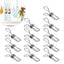 20pcs Multipurpose Stainless Steel Clips Clothes Pins Pegs Holders Clothing Clamps Sealing Clip Household Clothespin