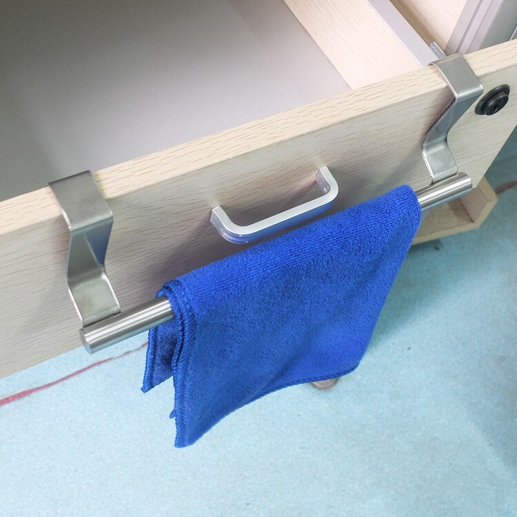 Bathroom Door Kitchen Towel Over Holder Drawer Hook Storage Scarf Hanger Cabinet Hanging Stainless Steel Towel Rack Leading Life Main image