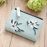 NEW women wallet small Embroidery Zipper Short Wallet Female Coin Purse Card Holders Handbag carteira feminina