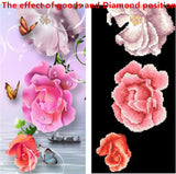 DIY 5D Partial Diamond Embroidery The flower Round Diamond Painting Cross Stitch Kits Diamond Mosaic Home Decoration