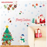 Creative Christmas Day  decorations Wall Stickers Home Decorative Waterproof Wallpapers