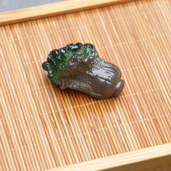 Resin Discoloration Tea Pet Cabbage Shaped Tea Tray Accessories Tea Ceremony