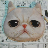 Coin Purses Wallet Ladies 3D Cat Dog Face Animal Change Money Bag Fashion Cute Small Zipper bag for Women Change Purse Pouch