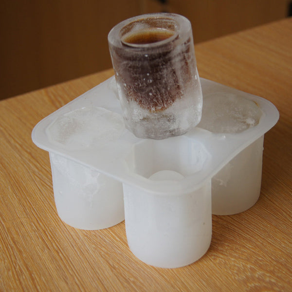 Cup Shape 1 pcs Ice Mold Soft Silicone Frozen Ice Tube Mould Party&Bar Ice Cubes Tray Ice Maker for Coke Novelty Gifts
