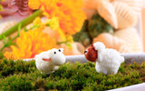 XBJ064 Landscape Mini 2pcs Cute Resin Crafts Decorations Simulation lovers sheep white sheep sheep goat