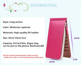 Woman wallet card bag European&American style High quality leather Card & ID Holders Long zipper wallet clip