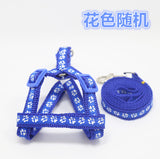 Adjustable Breathable Nylon Dog Harness and leash set Pet Vest Rope Dog Chest Strap Leash Set Collar Leads Harness for small dog
