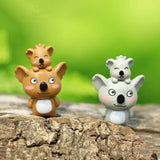 XBJ161 Mini 6pcs Mother and son koala decoration supplies moss micro landscape deco  Garden deco Creative handicrafts