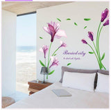 PVC Sunwonder New Modern Bedroom Living Room Wall Decoration Background Flower Prints PVC Wall Stickers