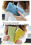 Fashion Retro Matte Stitching leather Wallet Women Long Purse Clutch Women Casual Hasp Dollar Price Wallet Handbag carteira