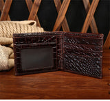 Crocodile pattern men's short wallet leisure wallet High-quality genuine leather Spring and summer new leather wallet