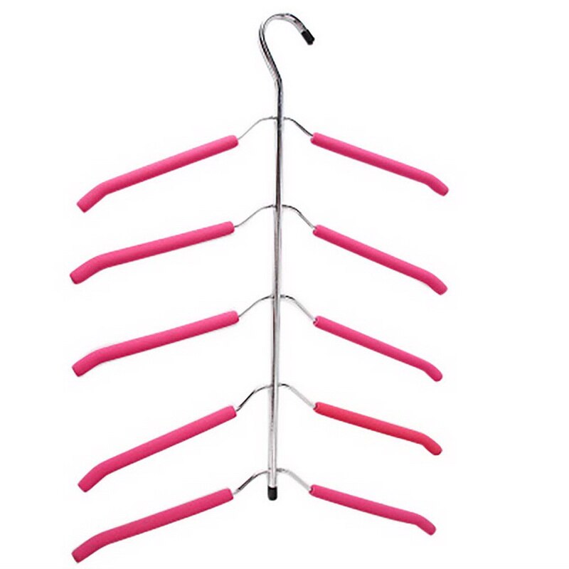 Multilayer Fish Bone Shape Stainless Steel Clothing Storage Racks Clothes Hanger Storage Holder Wardrobe Laundry Drying Rack