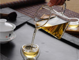 CJ264 Square Bottom Glass Teapot Flower Tea Kettle Set Thick Cup Puer Coffee TeaSet Convenient Resistant Durable Tea set