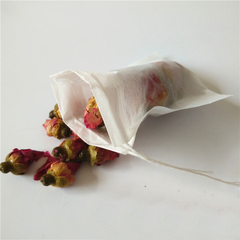 TemuTea New Tea bags 100 Pcs Lot 5.5 x 7CM Empty Tea Bags With String Heal Seal Filter Paper for Herb Loose Tea bag Clean Health