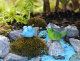 XBJ060 Cute Miniature Bird Resin 4PCS Magpie Simulation Mini Pica 3 * 1.6cm pica Dollhouse Moss Micro Landscape
