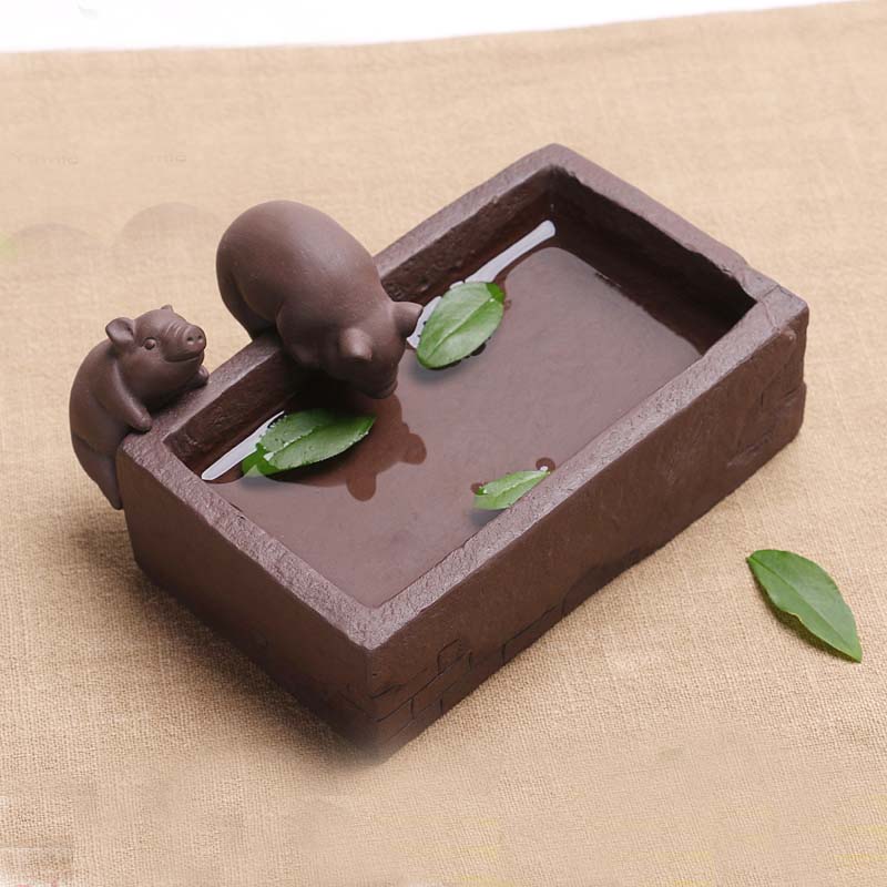 CJ280 Creative DIY Purple Sand Tea Pet Pig Furnishing Articles Home Decoration Kung Fu Tea Accessories Secondary image