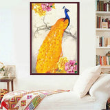 DIY 5D Diamond Embroidery The peacock Round Diamond Painting Cross Stitch Kits Diamond Mosaic Home Decoration