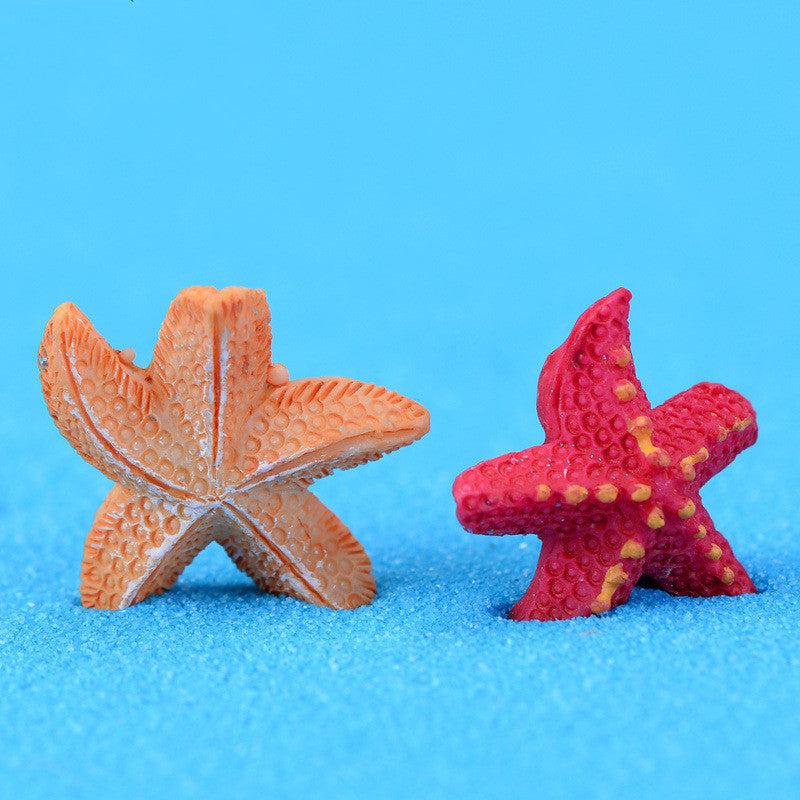 XBJ167 Mini 8pcs Small starfish decoration supplies moss micro landscape deco  Garden deco Creative handicrafts