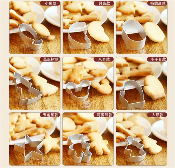 Kitchen DIY Cartoon Cookies Mold Tools Aluminium Alloy Fondant Cake Sugarcraft Cutter Tools