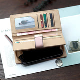 Women Wallet Leather Card Coin Holder Money Clip Long Phone Clutch Photo High Quality Photo Fashion Cash Pocket Female Purse