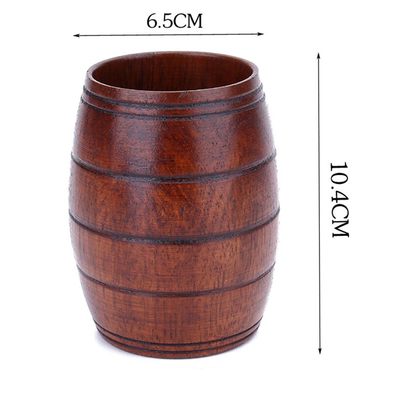 11*6cm Wood Cup Natural Classical Handcrafted Jujube Big Belly Beer Coffee Milk Juice Tea Cup Tumbler Secondary image