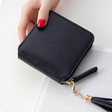 Hot Sale Square Women Coin Purses Holders Wallet Female Leather Tassel Pendant Money Wallets Hot Fashion Clutch Bag