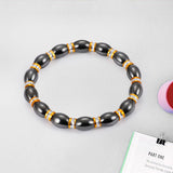 1Pc Magnet Bracelet Slimming Weight Loss Bracelet Slimming Hand Chain Round Hematite Magnetic Stone Therapy Jewelry Health Care