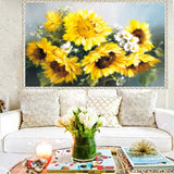 DIY Partial 5D Diamond Embroidery The Sunflower Round Diamond Painting Cross Stitch Kits Diamond Mosaic Home Decoration