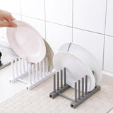 Kitchen Organizer Pot Lid Rack ss plastic Spoon Holder Pot Lid Shelf Cooking Dish Rack Pan Cover Stand Kitchen Accessories