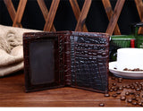 Crocodile pattern men's short wallet leisure wallet High-quality genuine leather Spring and summer new leather wallet