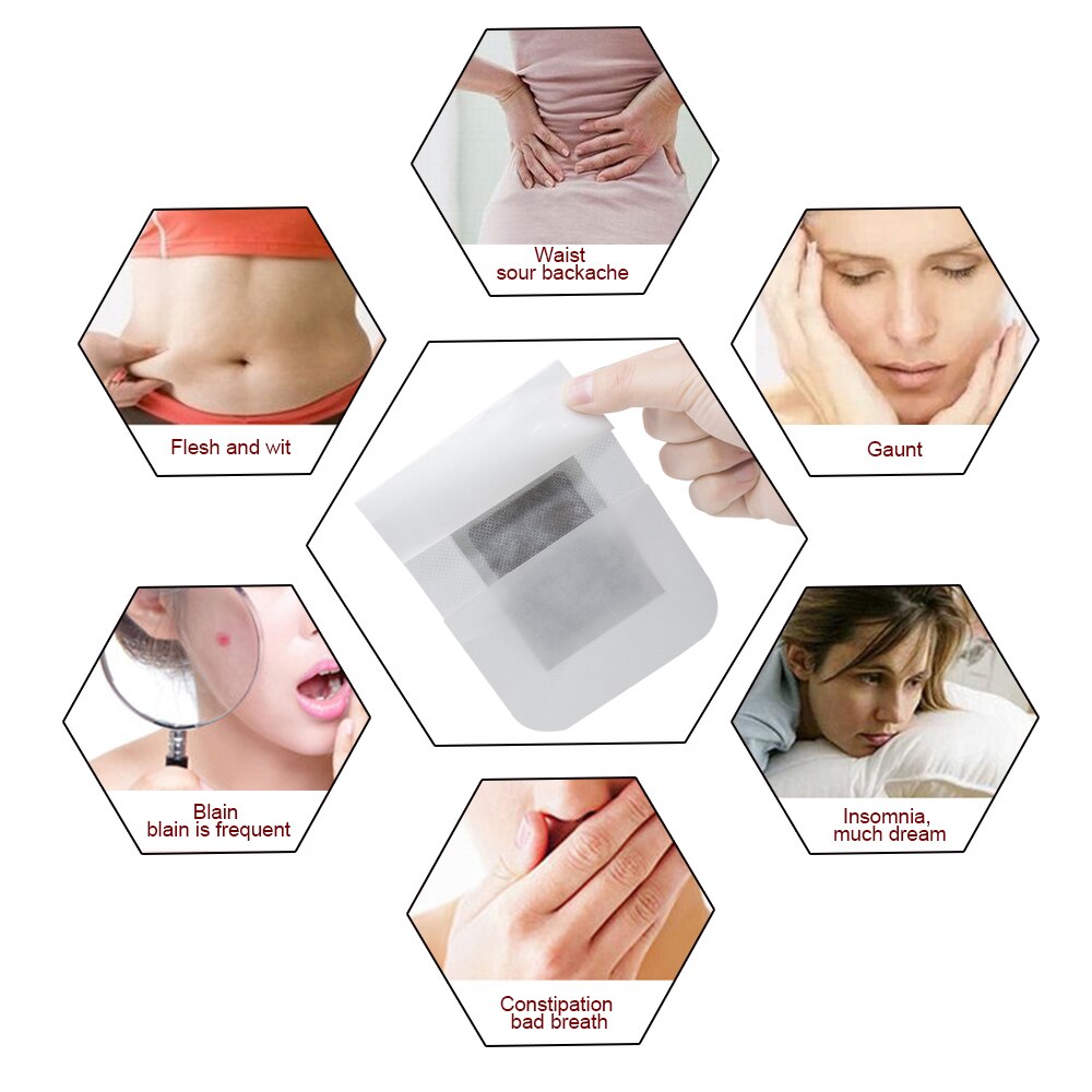 12Pcs/Box Ginger Detox Foot Patch Bamboo Vinegar Pads Improve Sleep Beauty Health Care Slimming Plaster K03001