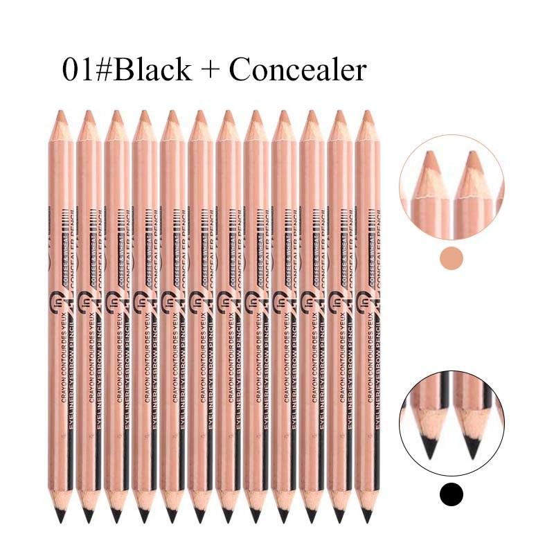 Menow 12PCS Concealer&eyebrow Pencil 2 in 1 Makeup Two-head use Professional Concealers Face Powder maquiagem drop ship P09015