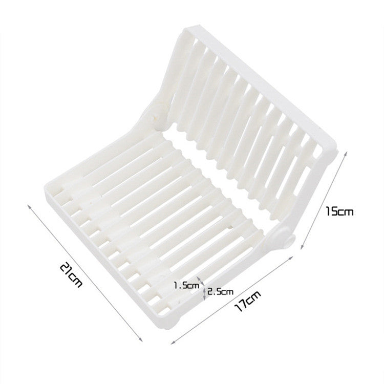 Kitchen Foldable Dish Plate Drying Rack Organizer Drainer Plastic Storage Holder Secondary image