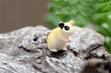 XBJ038 Landscape Mini 2pcs Cute Resin Crafts Decorations Simulation hamster gardening decorative Christmas Garden Decor