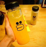 New Plastic Bottle For Water Sport 500ml Portable Kids Juice  Drinkware Outdoor Leak Proof Seal Gourde Climbing Water Bottles