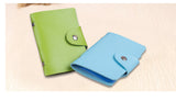 New 24 slots Fashion PU Leather Business Card Holder Organizer Hasp Men Women Bank Credit Card Holder Bag ID Card Wallet